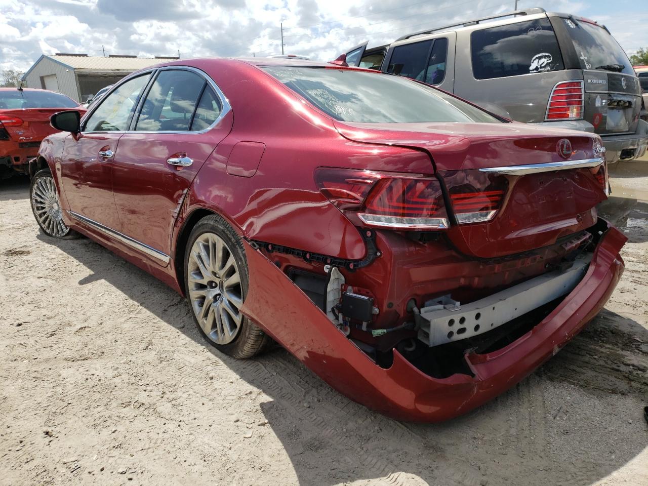 2013 Lexus LS VIN JTHBL5EF4D5123186 Copart auction photo, all over damage thumbnail 3