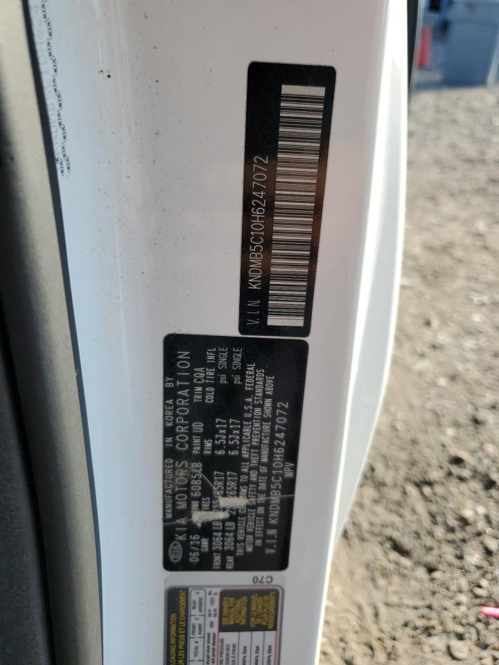 2017 KIA Sedona VIN KNDMB5C10H6247072 Copart auction photo, front end / minor dent/scratches damage thumbnail 13