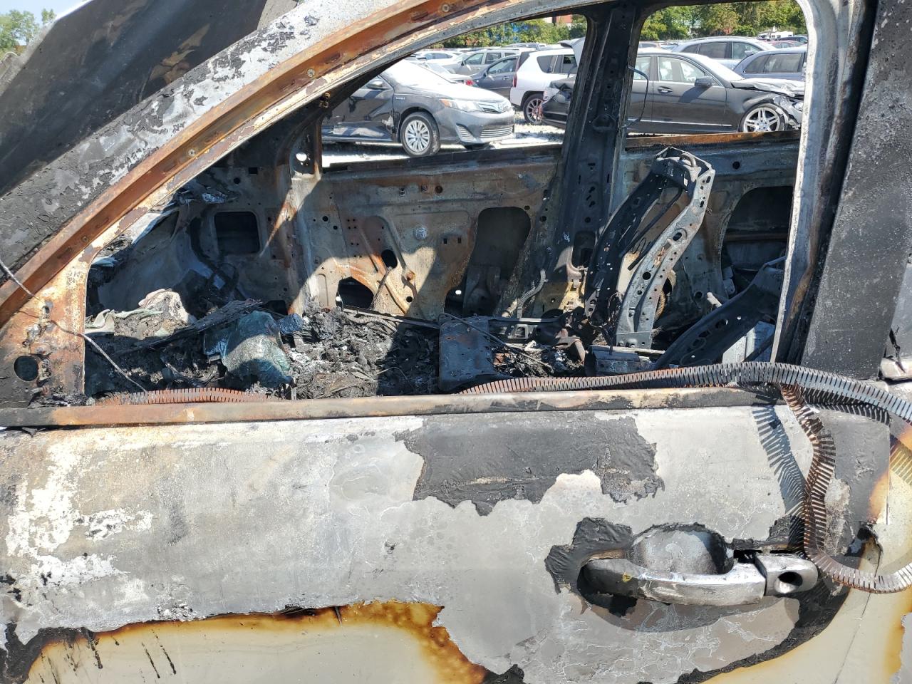2012 GMC Acadia VIN 1GKKVTED5CJ340691 Copart auction photo, burn damage thumbnail 7