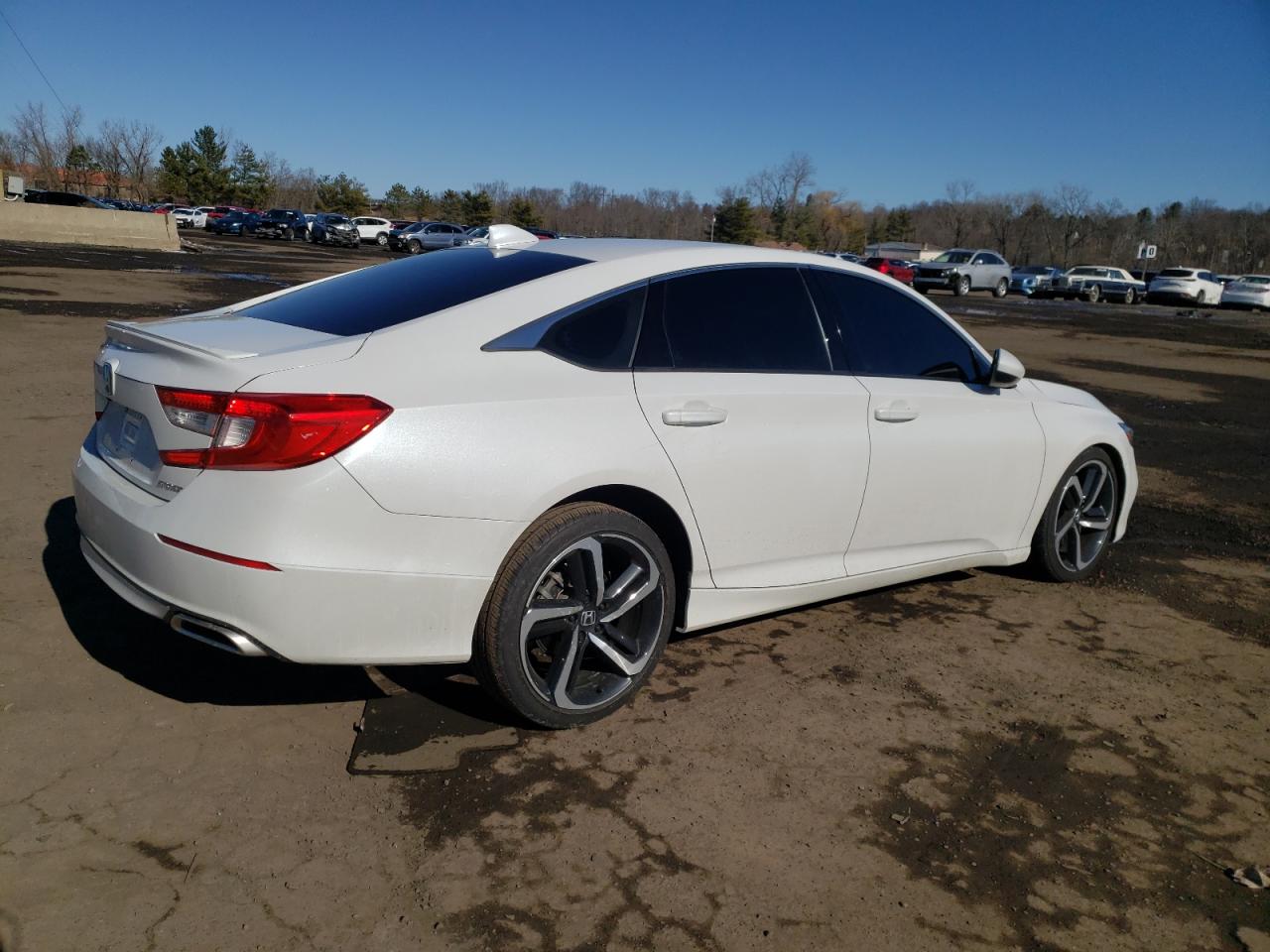 2020 Honda Accord VIN 1HGCV1F35LA152104 Copart auction photo, side / front end damage thumbnail 3