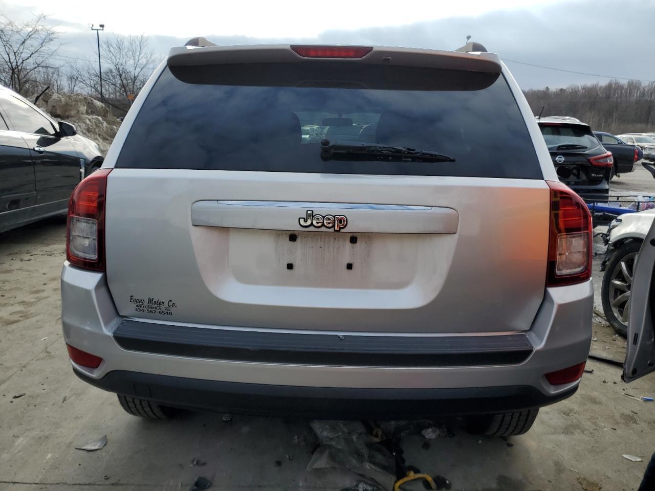 2014 Jeep Compass VIN 1C4NJCBA6ED606798 Copart auction photo, side / front end damage thumbnail 6