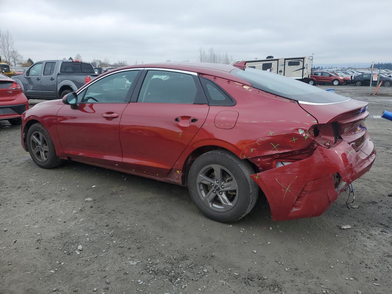 2022 KIA K5 VIN 5XXG14J22NG131584 Copart auction photo, front end / rear end damage thumbnail 2