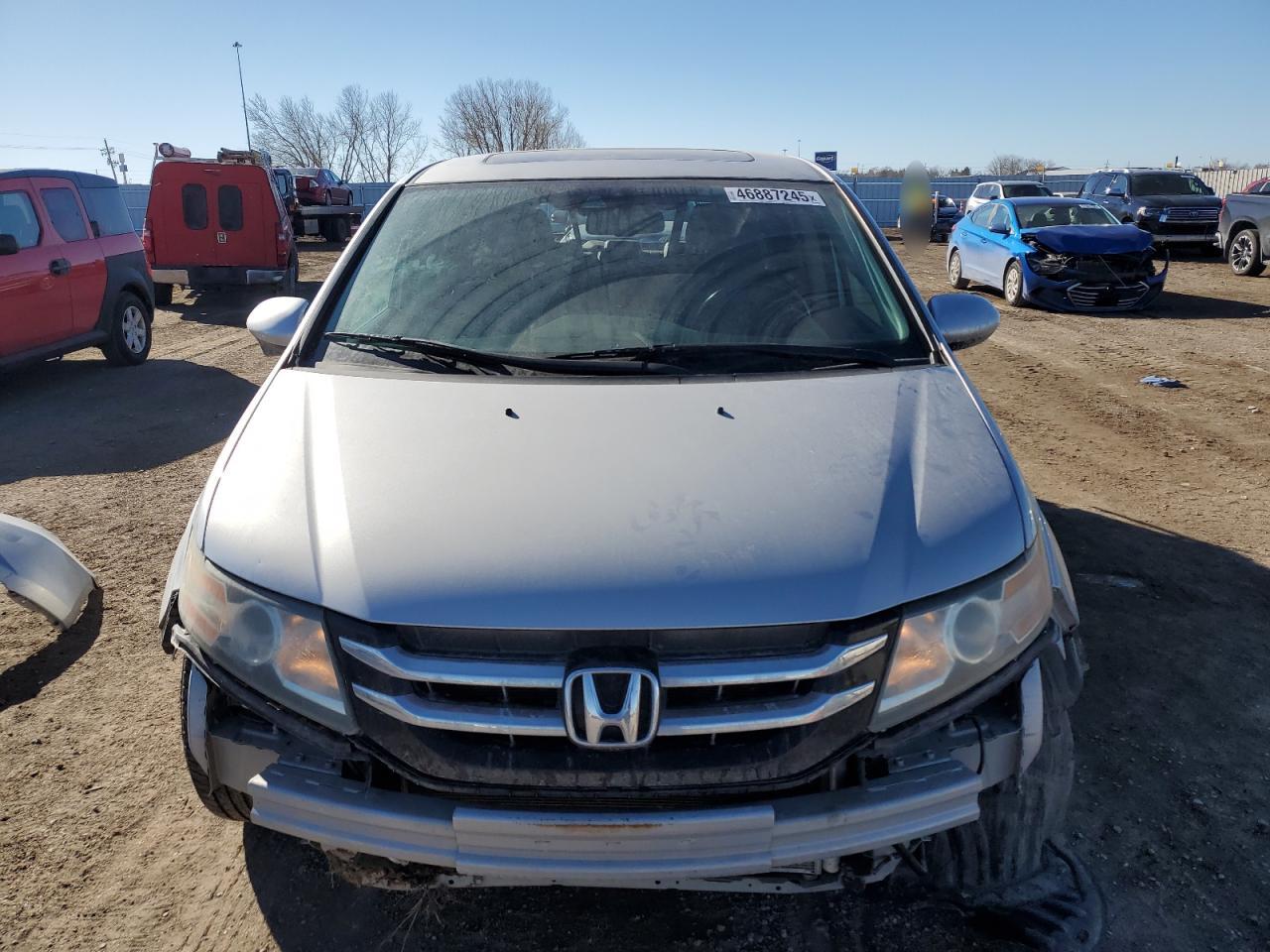 2015 Honda Odyssey VIN 5FNRL5H60FB021333 Copart auction photo, rear end / hail damage thumbnail 5