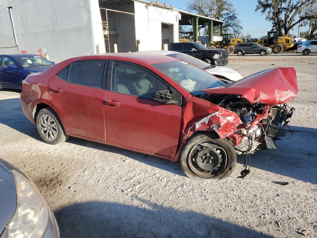 2019 Toyota Corolla VIN 5YFBURHE5KP857280 Copart auction photo, front end / side damage thumbnail 4