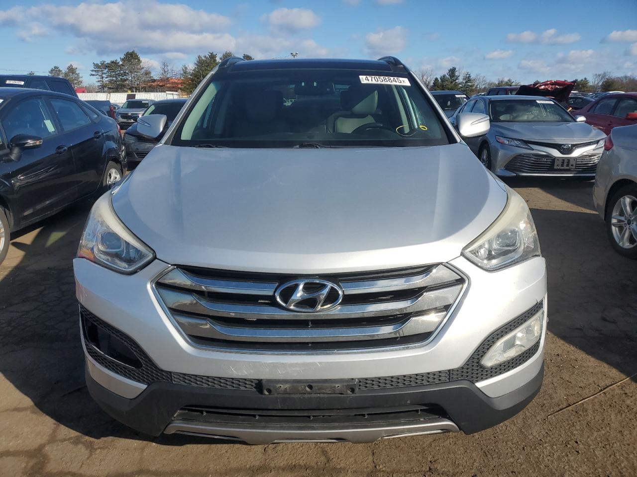 2014 Hyundai Santa Fe VIN 5XYZUDLB8EG228149 Copart auction photo, side / front end damage thumbnail 5