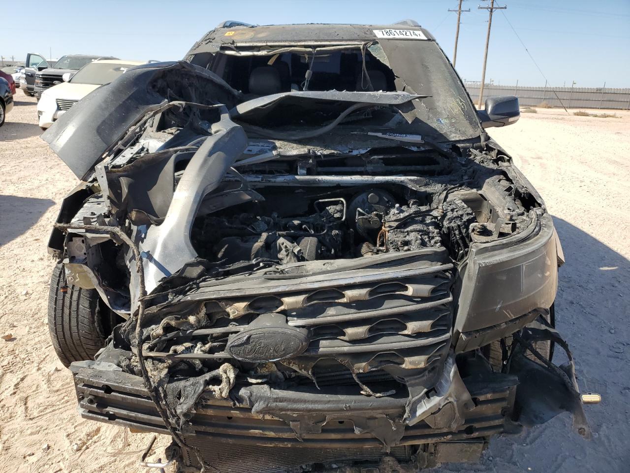 2017 Ford Explorer VIN 1FM5K8FH0HGA10926 Copart auction photo, burn damage thumbnail 5