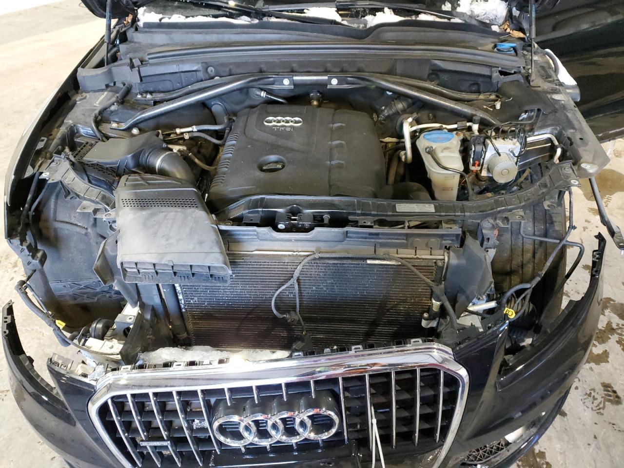2014 Audi Q5 VIN WA1LFAFP3EA095445 Copart auction photo, front end / side damage thumbnail 12