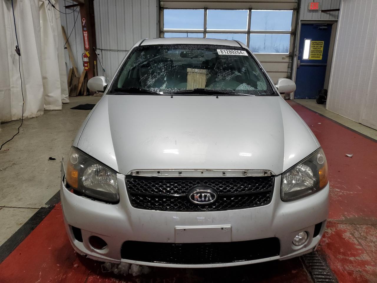 2008 KIA Spectra VIN KNAFE161085012047 Copart auction photo, front end damage thumbnail 5