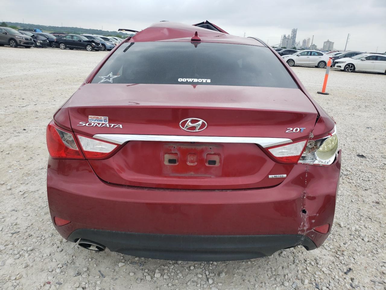 2014 Hyundai Sonata VIN 5NPEC4AB7EH851937 Copart auction photo, side damage thumbnail 6
