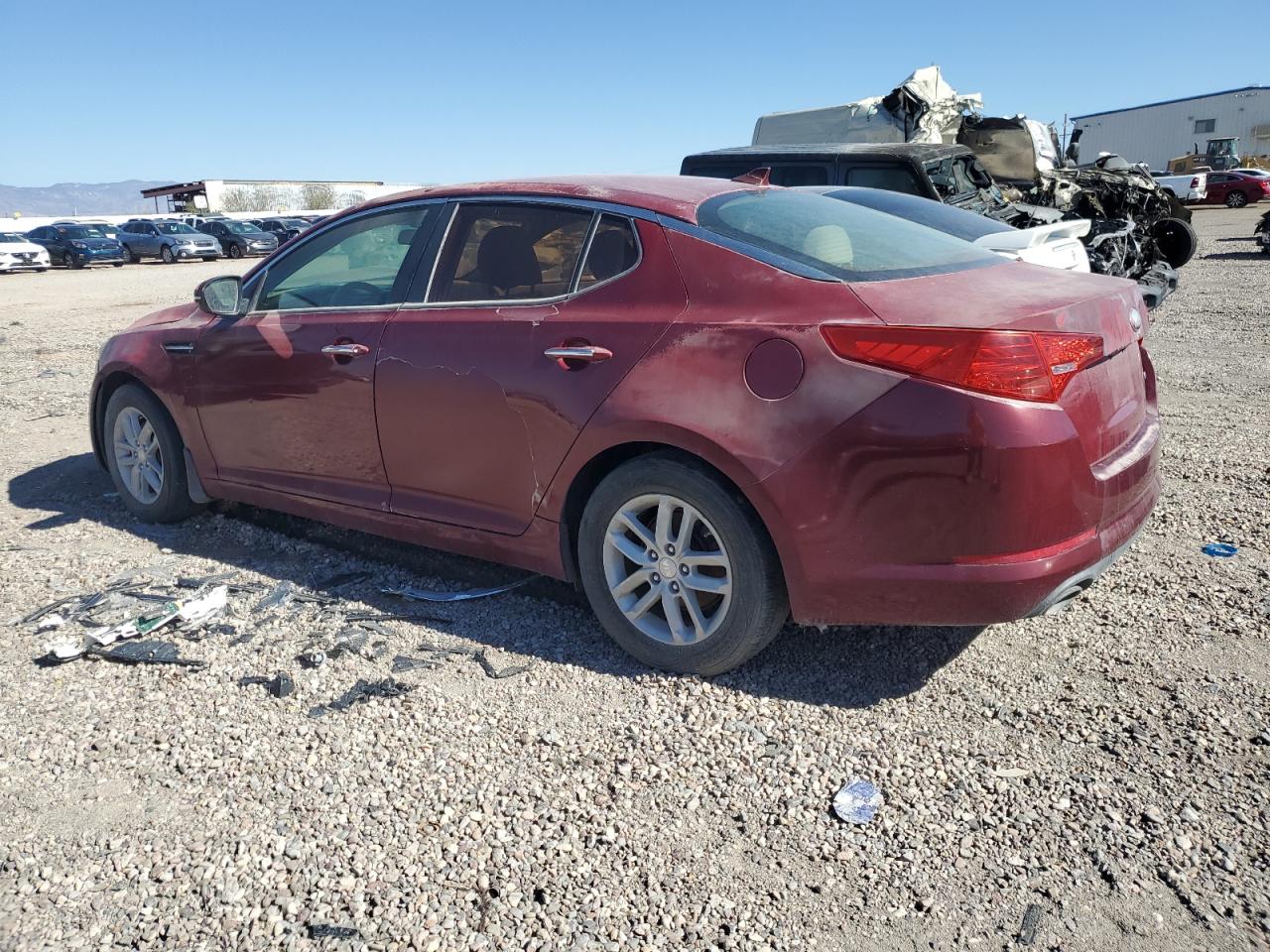 2013 KIA Optima VIN 5XXGM4A76DG156537 Copart auction photo, all over damage thumbnail 2