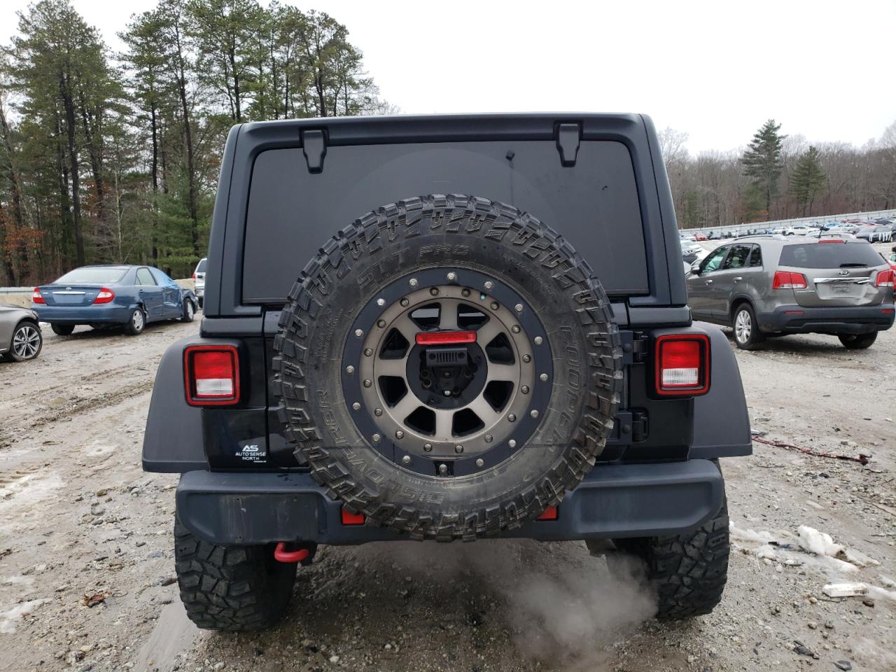 2018 Jeep Wrangler VIN 1C4HJXFG1JW106940 Copart auction photo, undercarriage / front end damage thumbnail 6