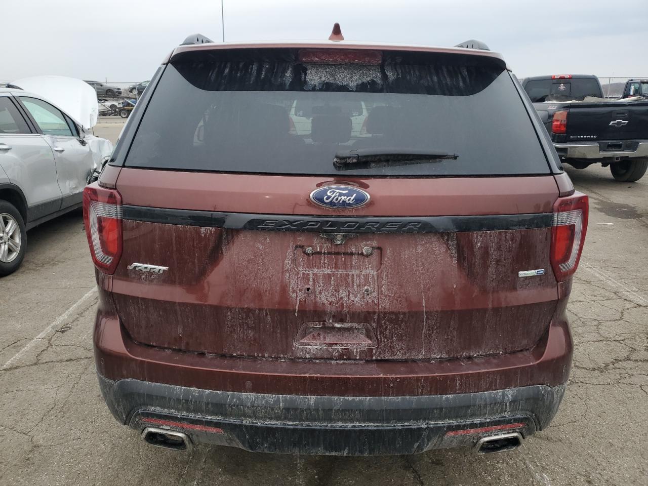 2016 Ford Explorer VIN 1FM5K8GT4GGA83959 Copart auction photo, front end / side damage thumbnail 6