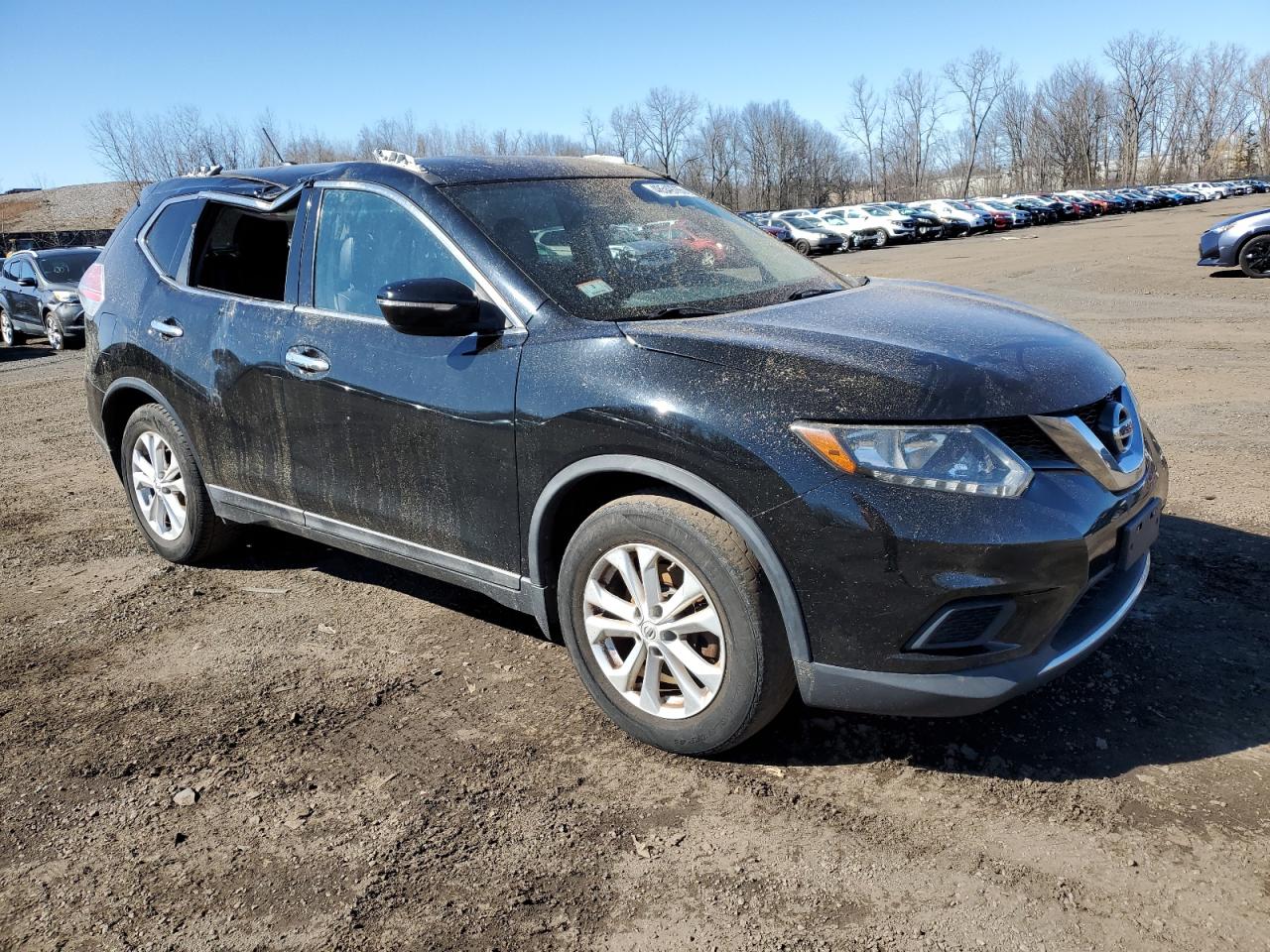 2014 Nissan Rogue VIN 5N1AT2MK1EC794849 Copart auction photo, top/roof damage thumbnail 4