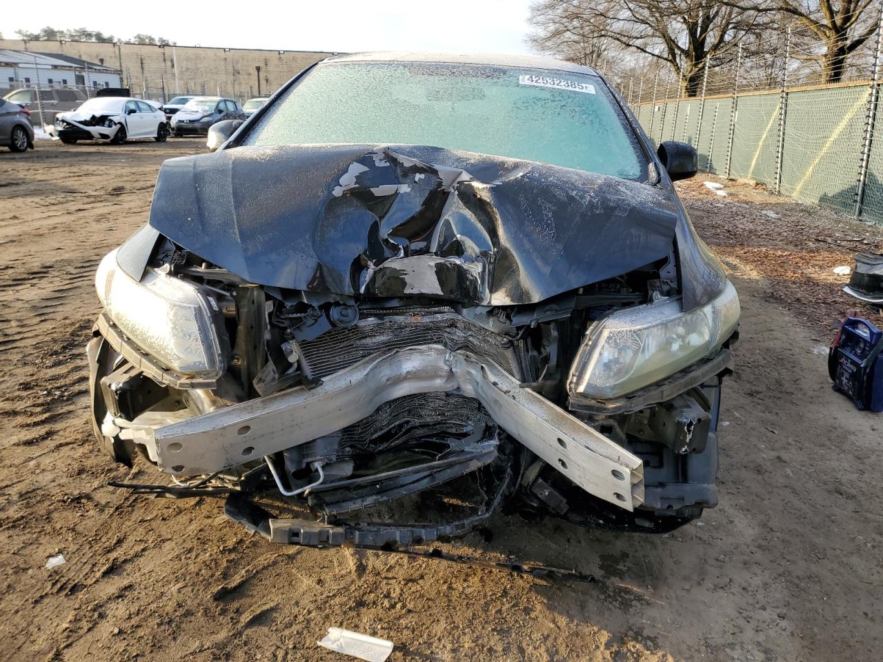 2013 Honda Civic VIN 2HGFB2F5XDH576166 Copart auction photo, front end damage thumbnail 5