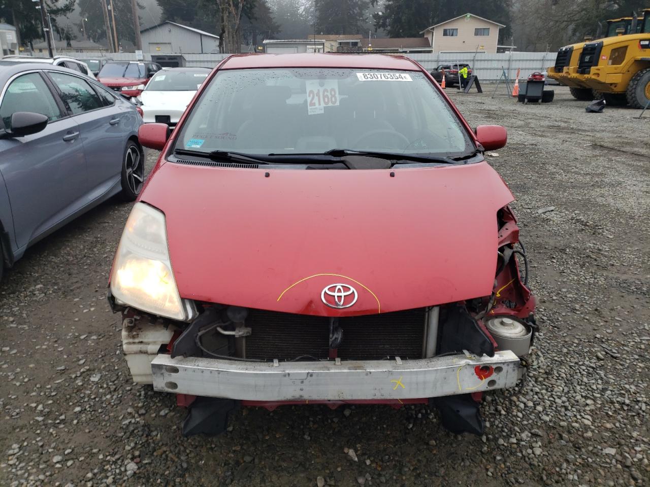 2008 Toyota Prius VIN JTDKB20U687701632 Copart auction photo, front end damage thumbnail 5