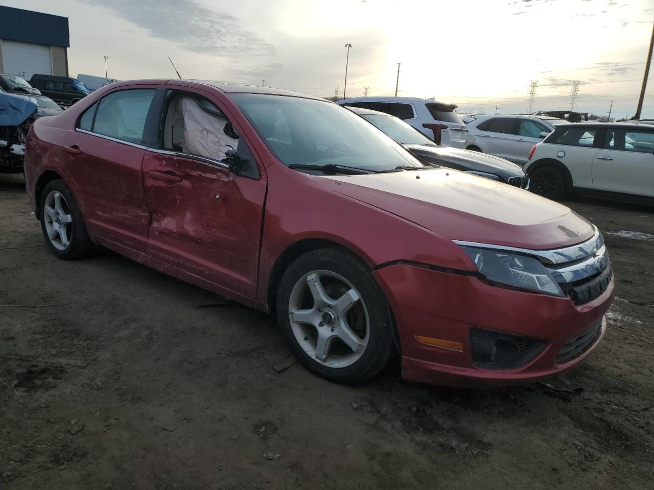 2011 Ford Fusion VIN 3FAHP0HA2BR106390 Copart auction photo, side / front end damage thumbnail 4