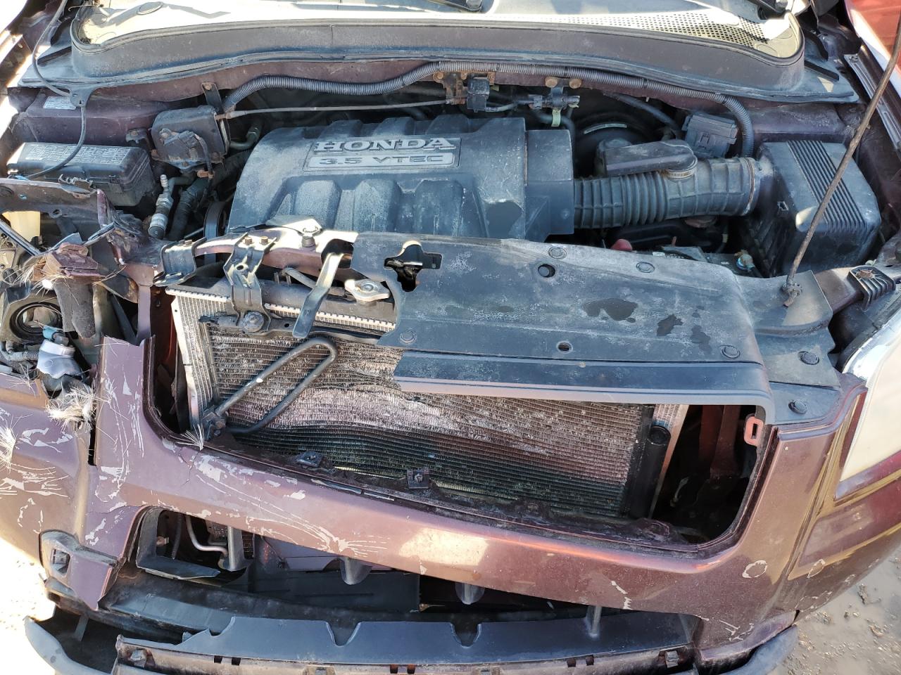 2007 Honda Pilot VIN 5FNYF18727B028953 Copart auction photo, front end / side damage thumbnail 12