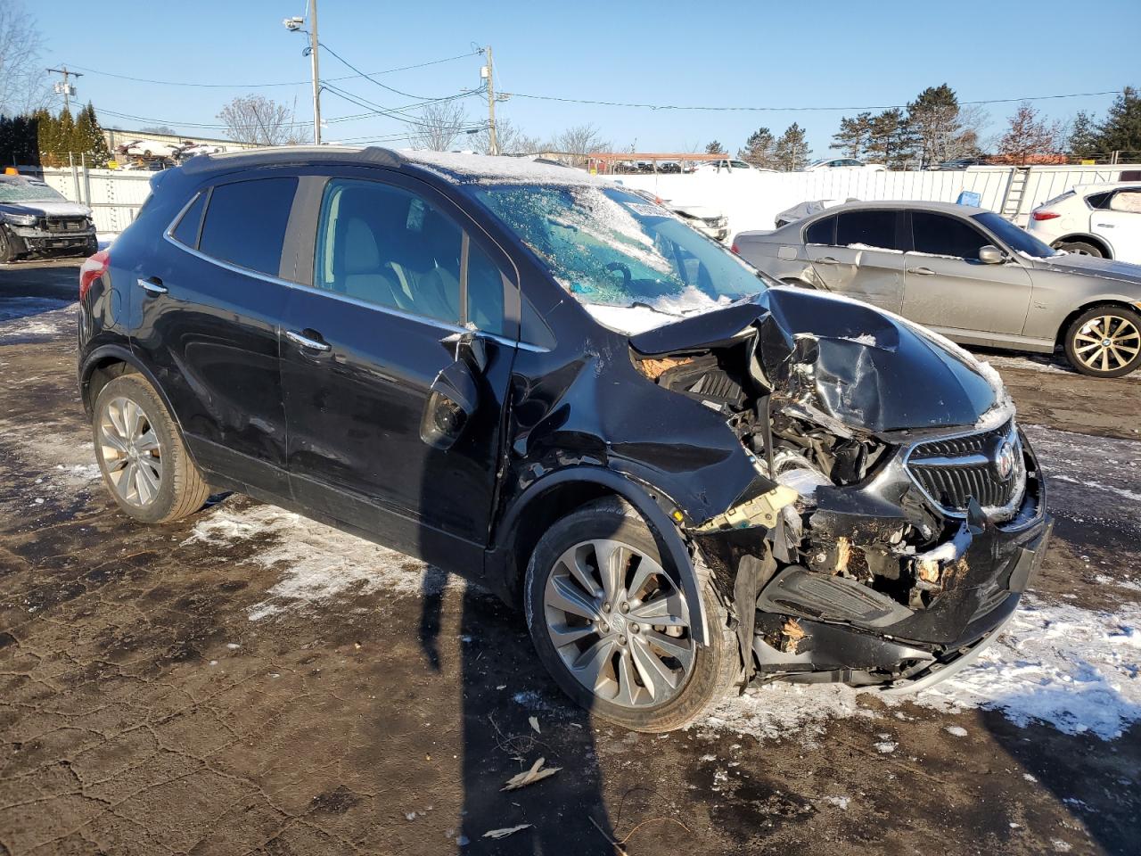 2018 Buick Encore VIN KL4CJASB3JB589799 Copart auction photo, front end / side damage thumbnail 4