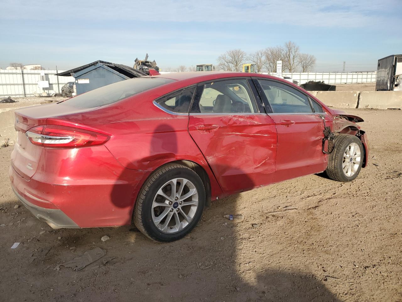 2020 Ford Fusion VIN 3FA6P0HD3LR257922 Copart auction photo, front end / side damage thumbnail 3