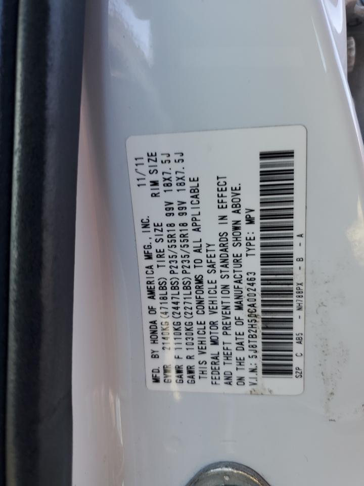 2012 Acura RDX VIN 5J8TB2H50CA002463 Copart auction photo, all over damage thumbnail 13