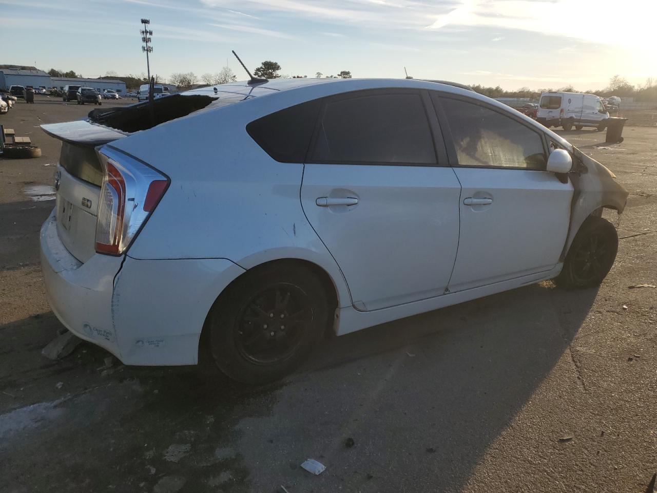 2012 Toyota Prius VIN JTDKN3DU4C1494130 Copart auction photo, burn - engine / burn - interior damage thumbnail 3