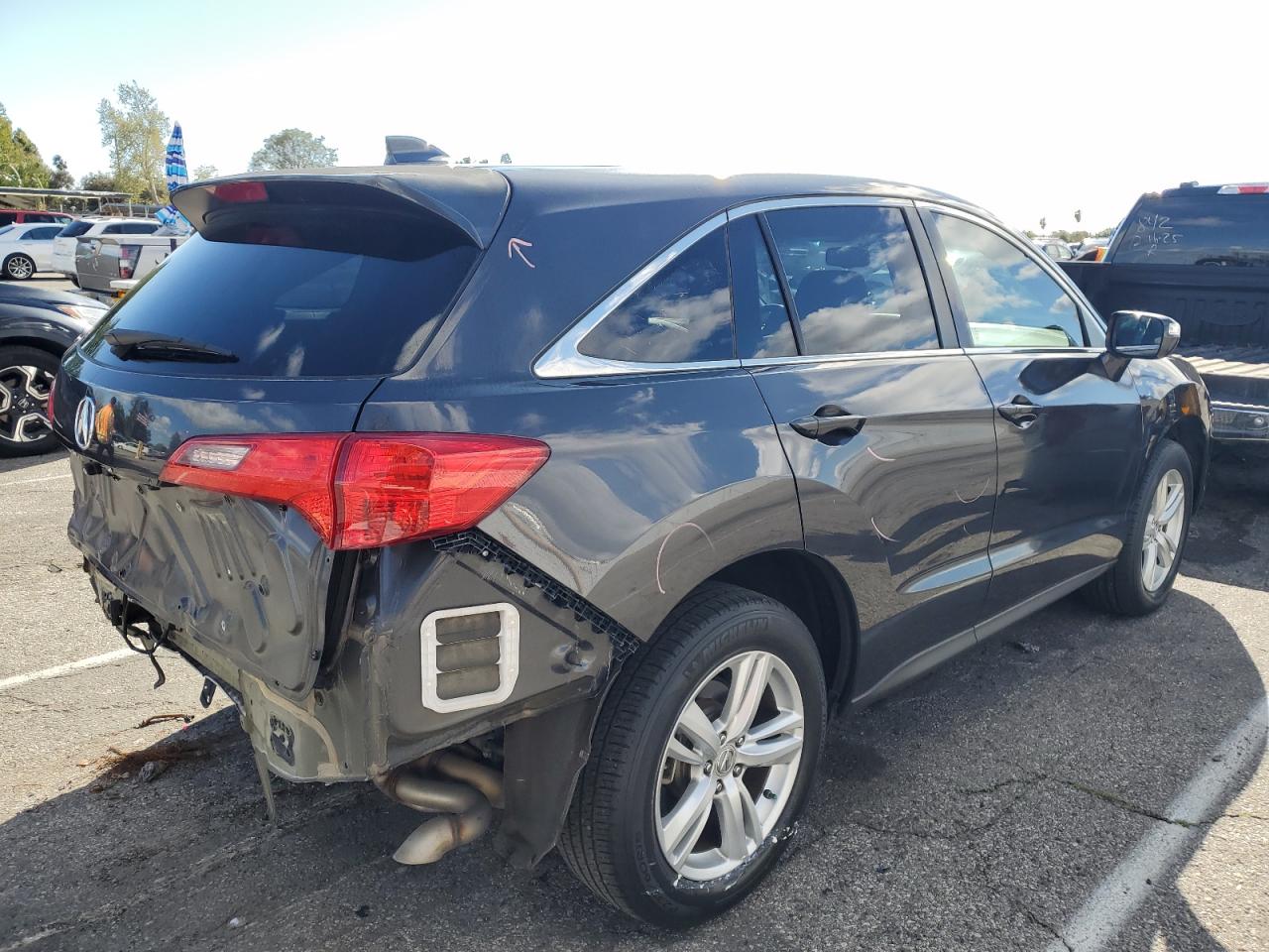 2015 Acura RDX VIN 5J8TB3H36FL018373 Copart auction photo, rear end damage thumbnail 3