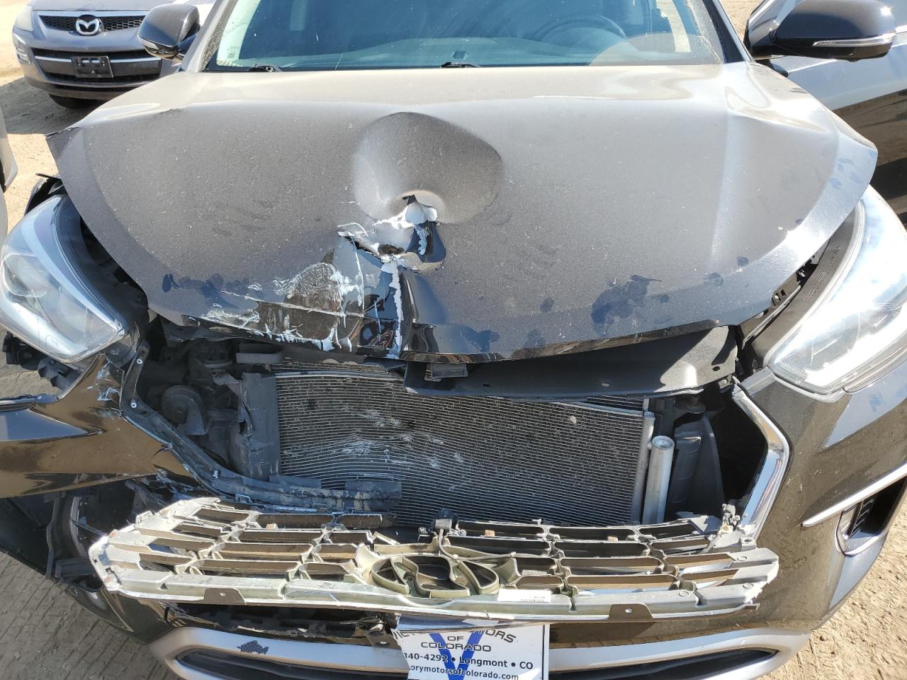 2018 Hyundai Santa Fe VIN KM8SRDHFXJU293989 Copart auction photo, front end damage thumbnail 12