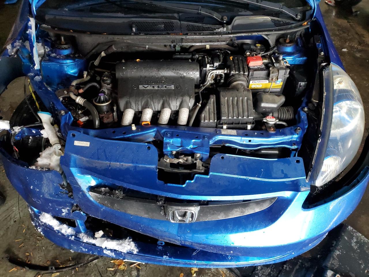 2008 Honda Fit VIN JHMGD386X8S018985 Copart auction photo, front end / side damage thumbnail 11