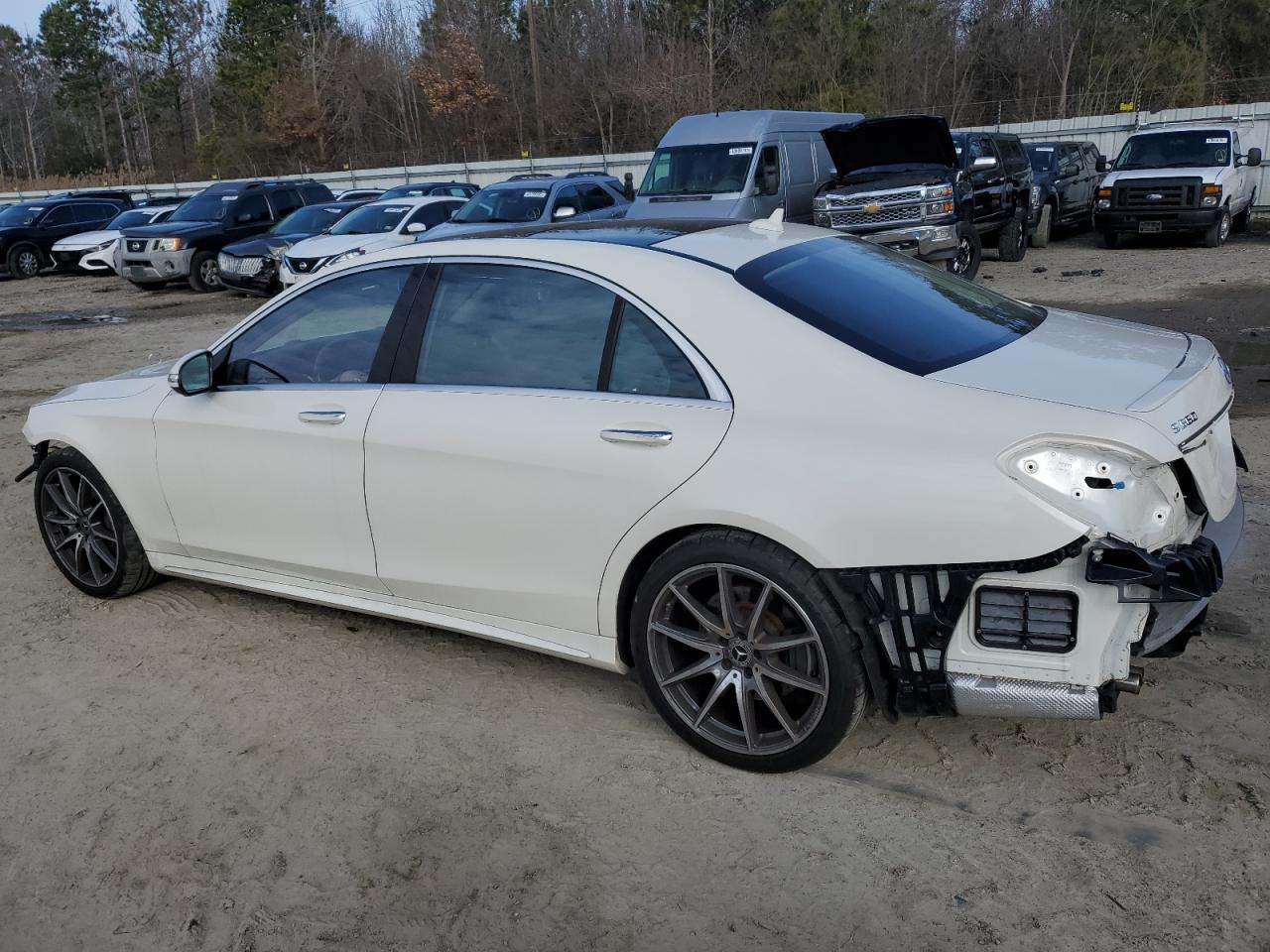 2020 Mercedes-Benz S-klasse VIN WDDUG8DB3LA524349 Copart auction photo, rear end / front end damage thumbnail 2