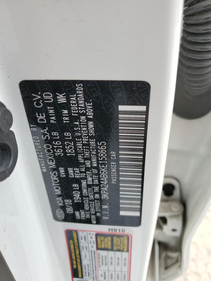 2019 KIA Rio VIN 3KPA24AB6KE158665 Copart auction photo, side / rear end damage thumbnail 13