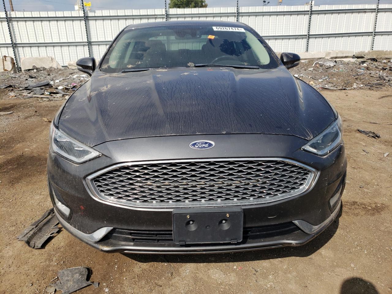 2019 Ford Fusion VIN 3FA6P0D96KR222954 Copart auction photo, front end / side damage thumbnail 5