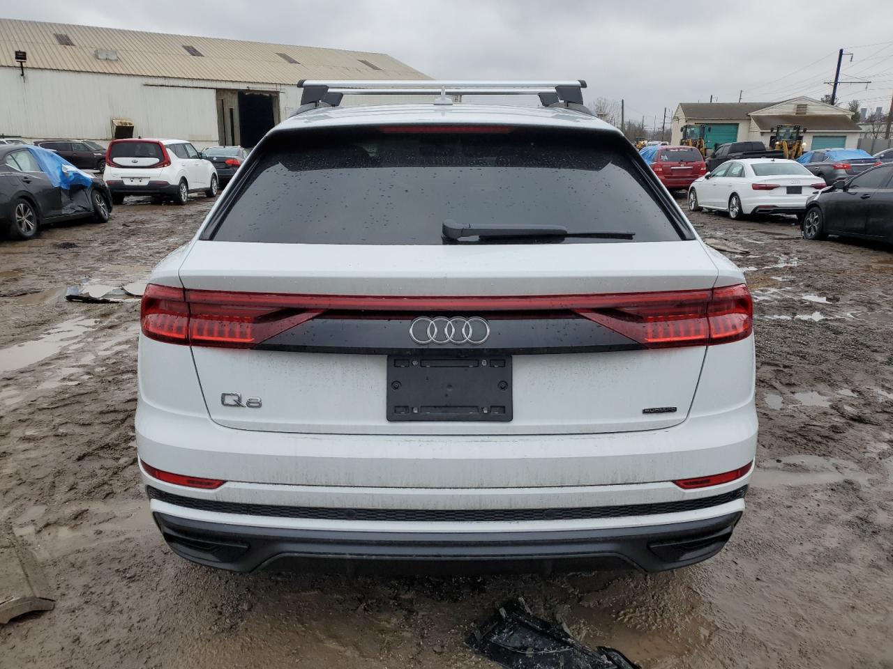 2023 Audi Q8 VIN WA1FVBF1XPD041546 Copart auction photo, front end / side damage thumbnail 6