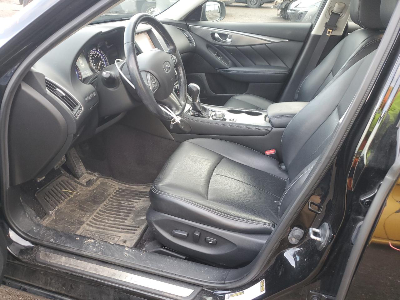 2015 Infiniti Q50 VIN JN1BV7AR8FM390012 Copart auction photo, front end / undercarriage damage thumbnail 7