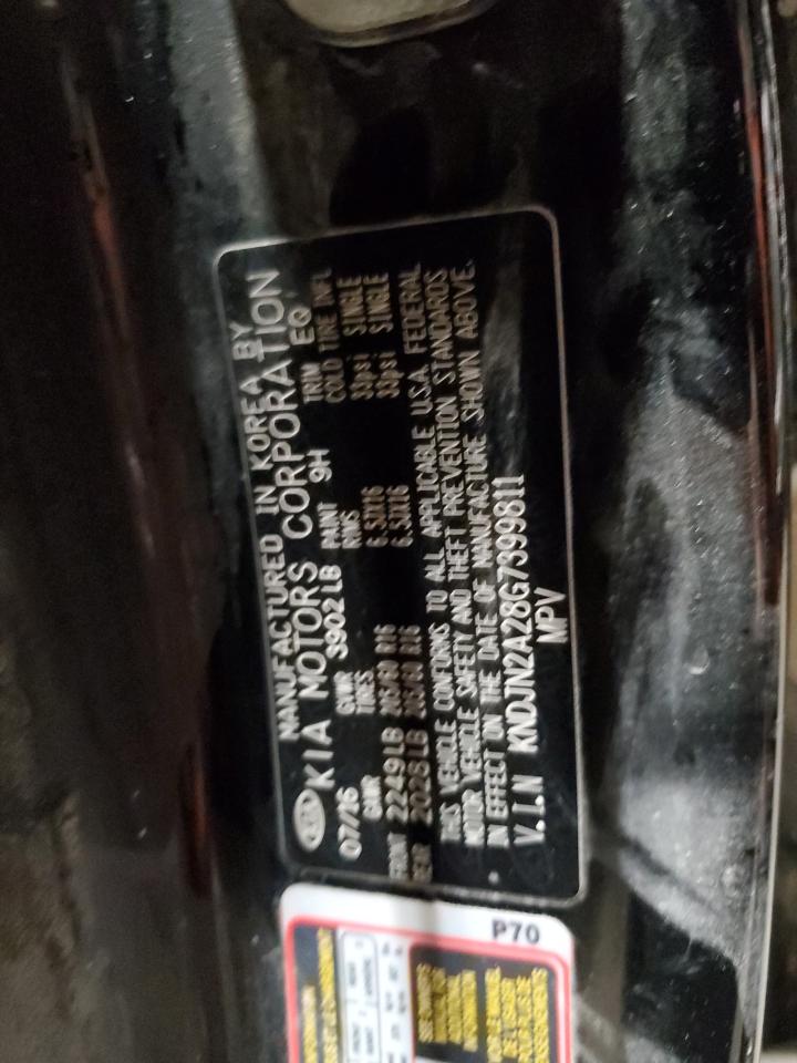 2016 KIA Soul VIN KNDJN2A28G7399811 Copart auction photo, front end / minor dent/scratches damage thumbnail 13
