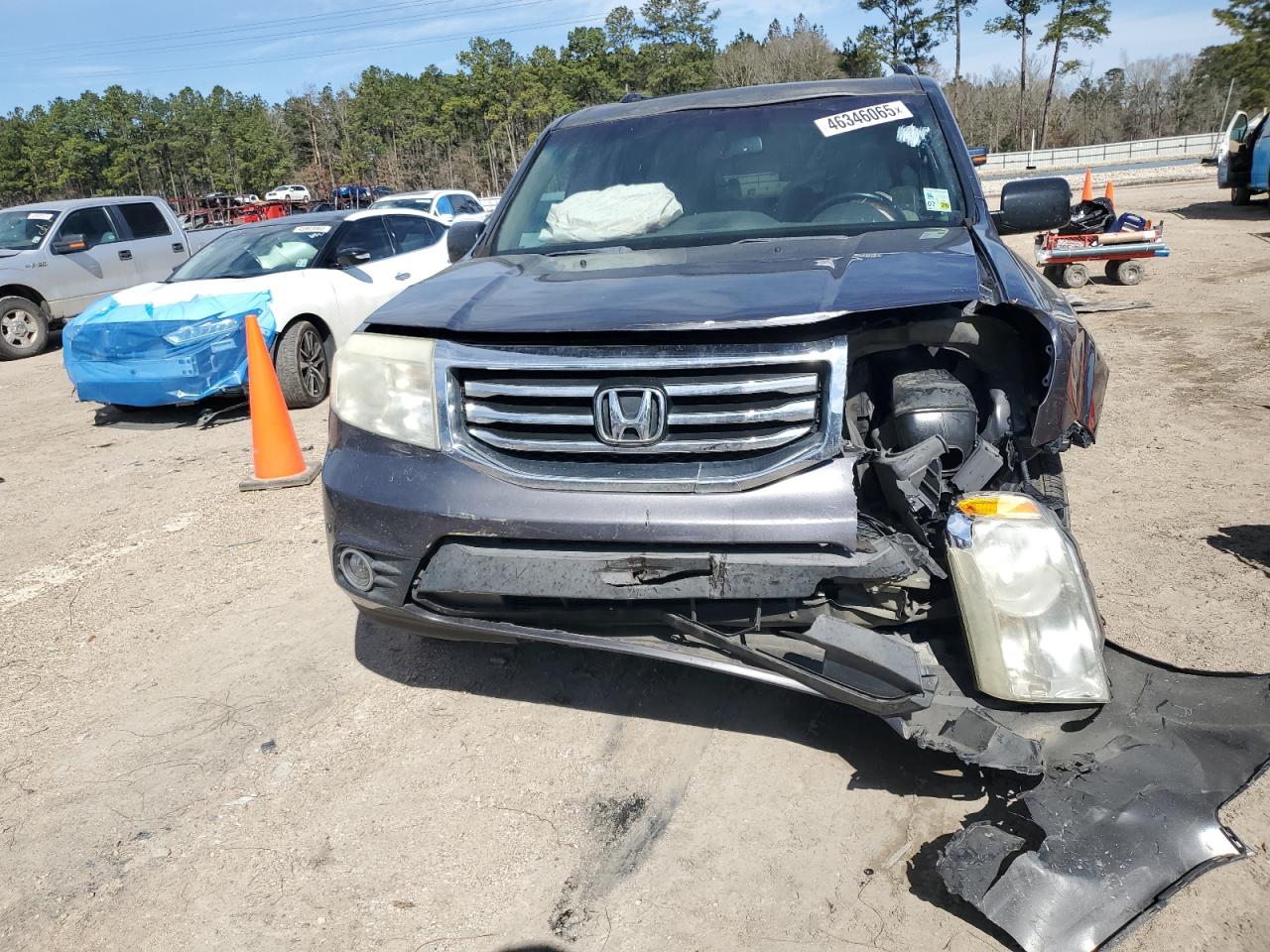 2014 Honda Pilot VIN 5FNYF3H9XEB021890 Copart auction photo, front end damage thumbnail 5