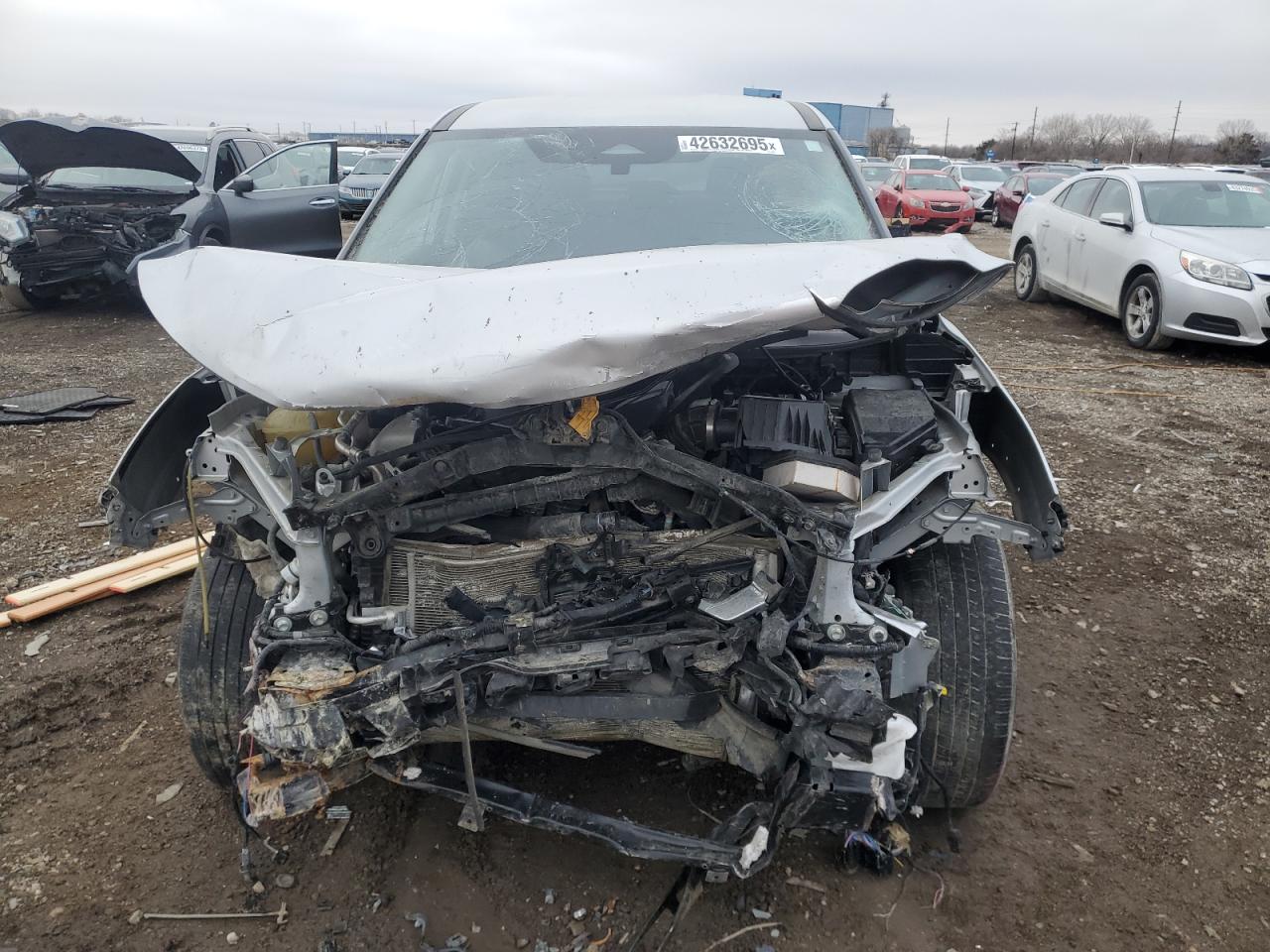 2021 Nissan Rogue VIN JN8AT3BB6MW223033 Copart auction photo, front end / top/roof damage thumbnail 5