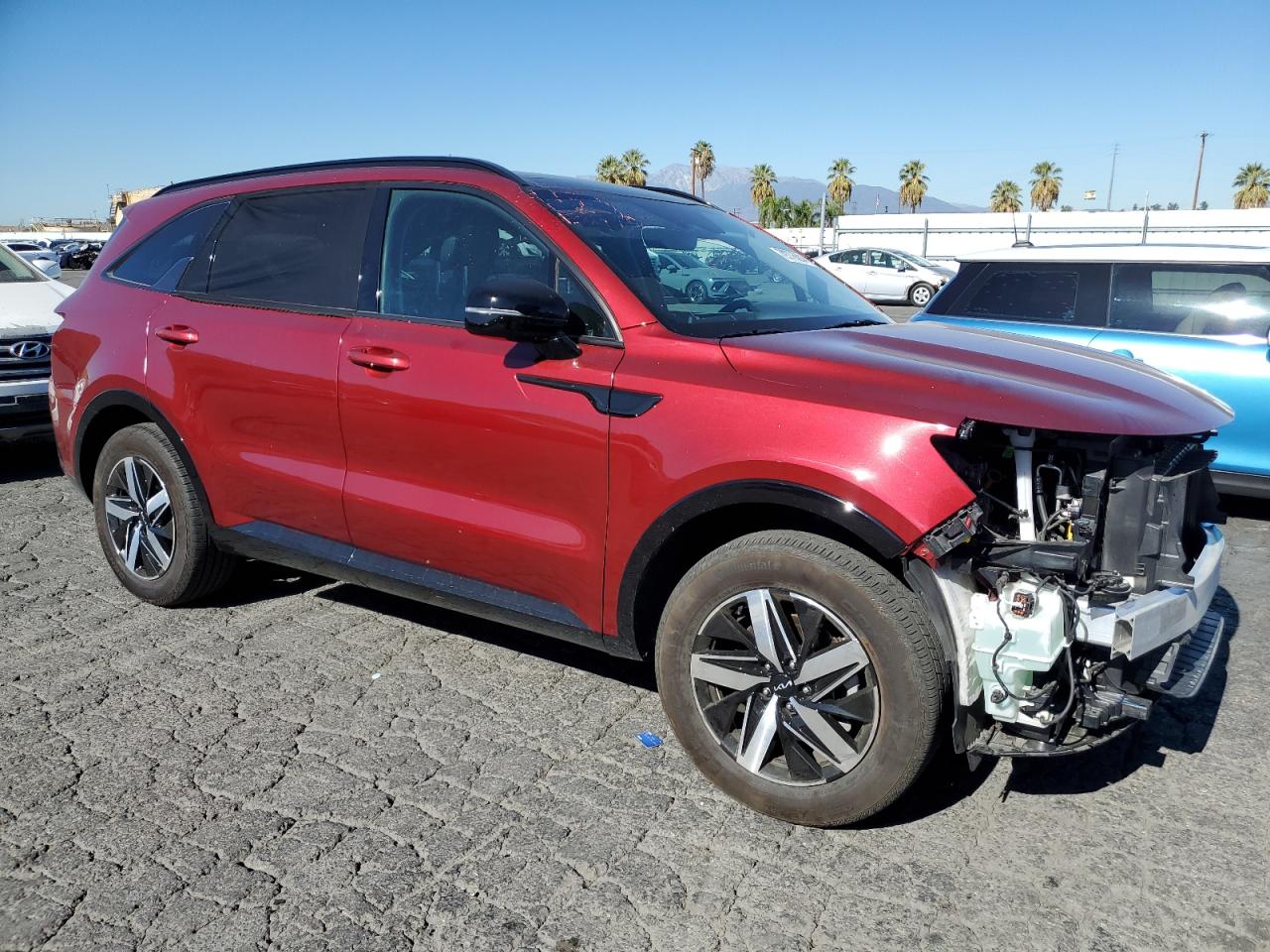 2023 KIA Sorento VIN 5XYRL4LC6PG239875 Copart auction photo, all over damage thumbnail 4
