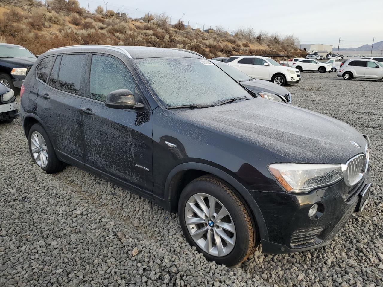 2016 BMW X3 VIN 5UXWX9C59G0D73230 Copart auction photo, front end / side damage thumbnail 4