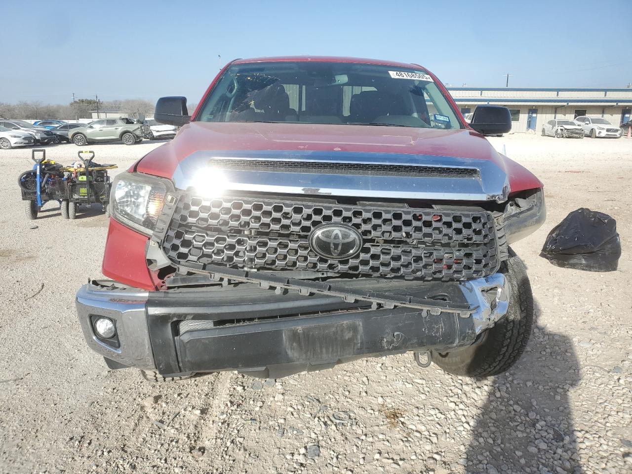 2020 Toyota Tundra VIN 5TFRY5F19LX260406 Copart auction photo, front end / side damage thumbnail 5