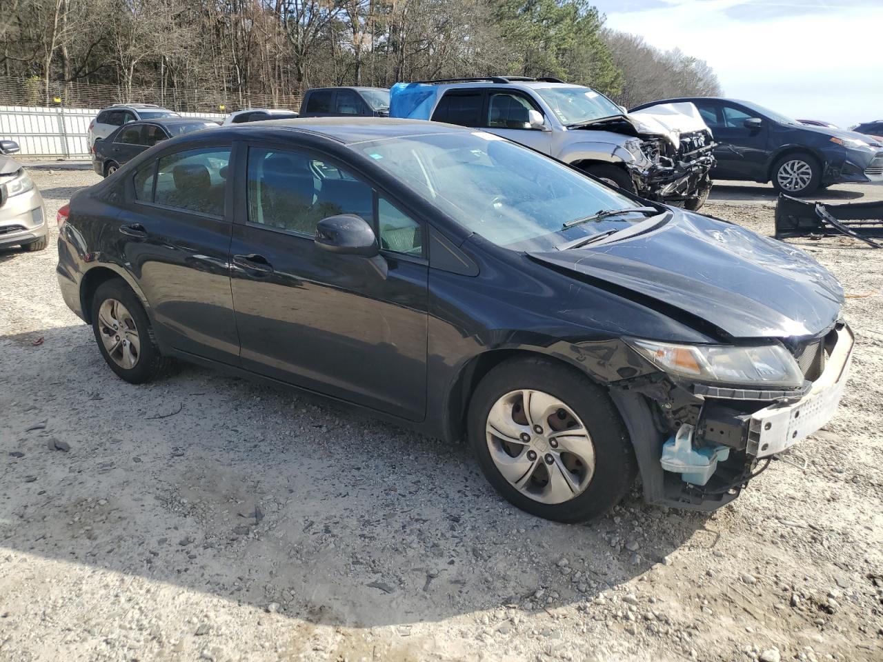 2013 Honda Civic VIN 19XFB2F56DE043712 Copart auction photo, all over damage thumbnail 4