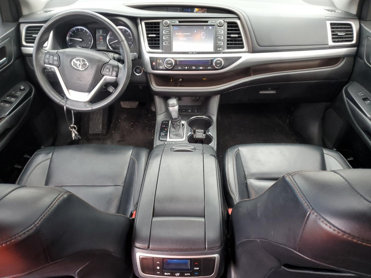 2015 Toyota Highlander VIN 5TDJKRFH9FS141042 Copart auction photo, front end / side damage thumbnail 8