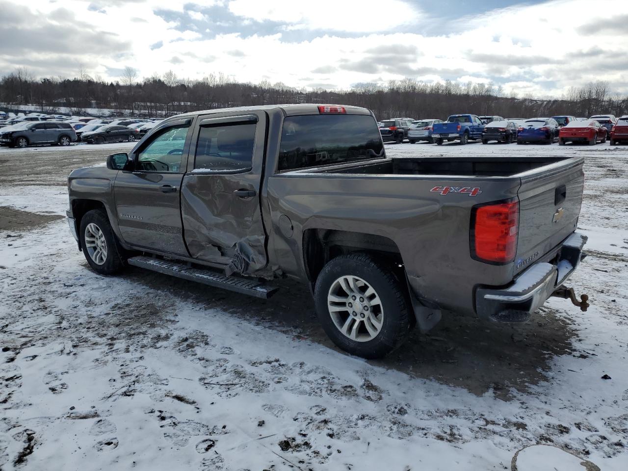 2014 Chevrolet Silverado VIN 3GCUKREC1EG202240 Copart auction photo, side damage thumbnail 2