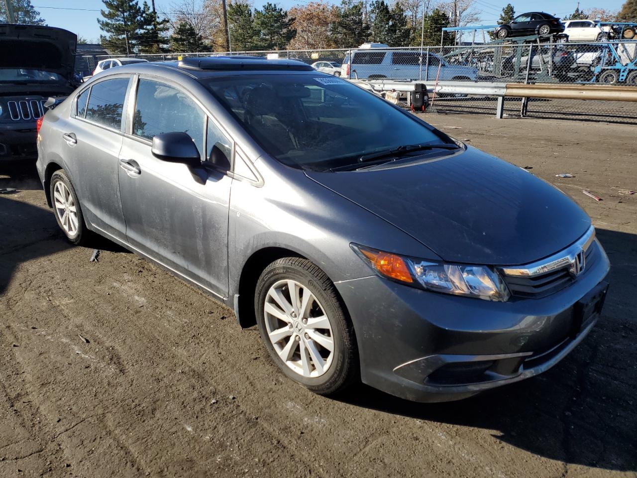 2012 Honda Civic VIN 19XFB2F93CE051932 Copart auction photo, side / all over damage thumbnail 4