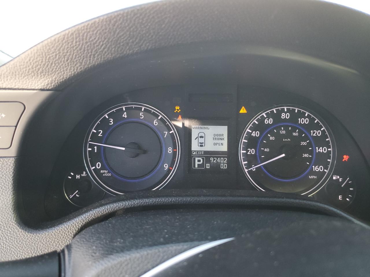 2013 Infiniti G VIN JN1CV6EL2DM982541 Copart auction photo, front end / rear end damage thumbnail 9