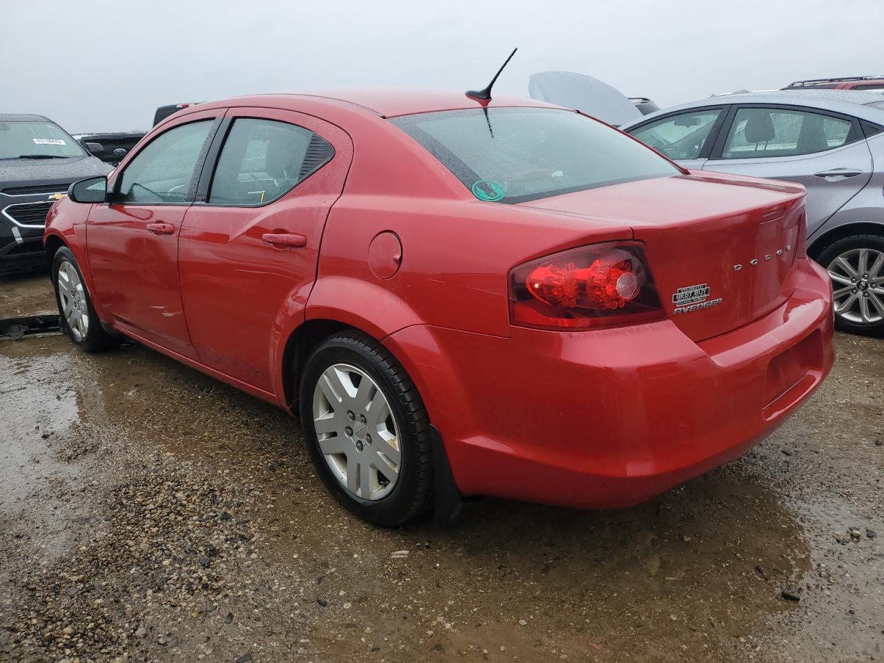 2014 Dodge Avenger VIN 1C3CDZAB7EN173437 Copart auction photo, front end / side damage thumbnail 2