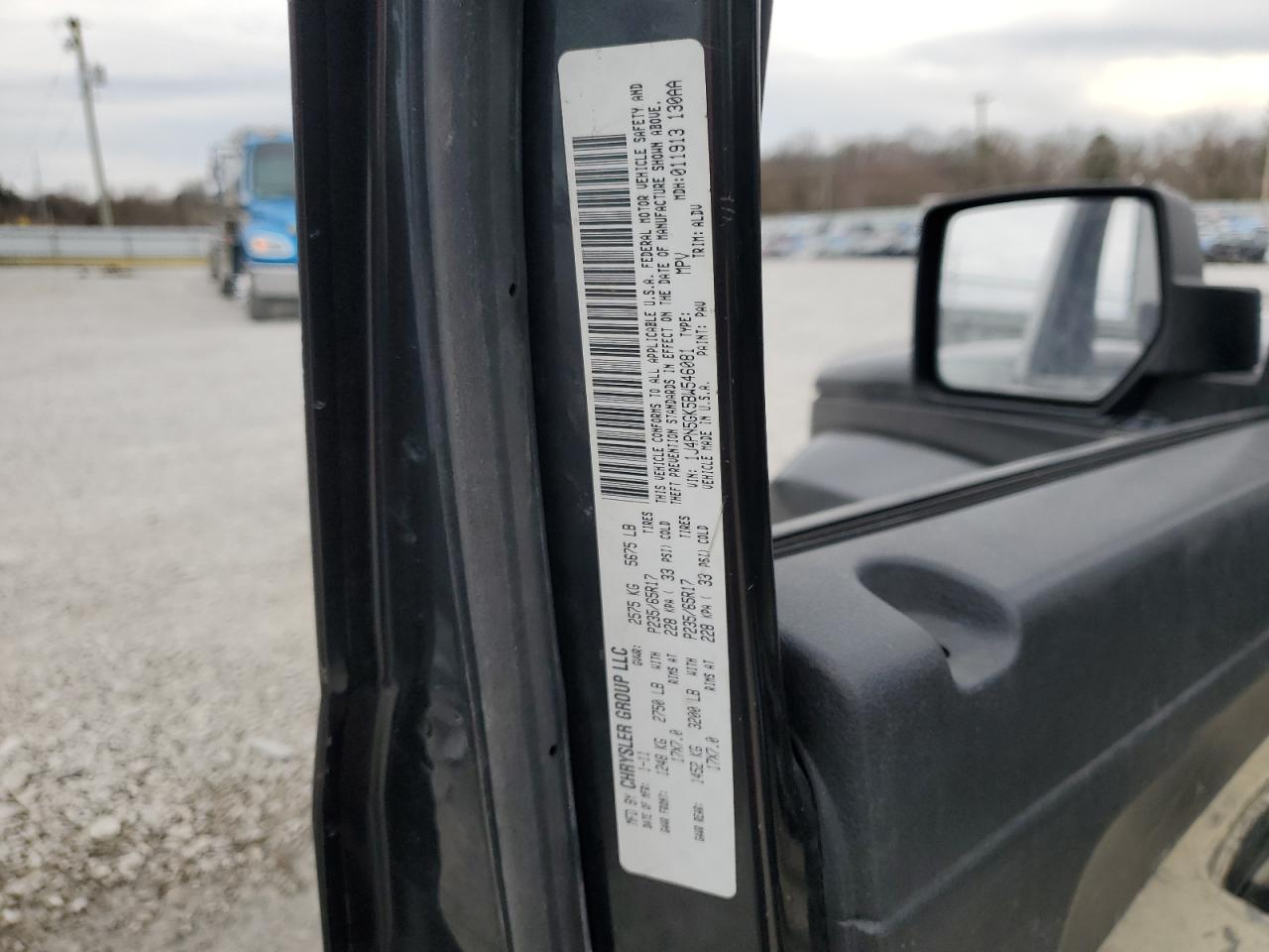 2011 Jeep Liberty (North America) VIN 1J4PN5GK5BW546081 Copart auction photo, water/flood damage thumbnail 12