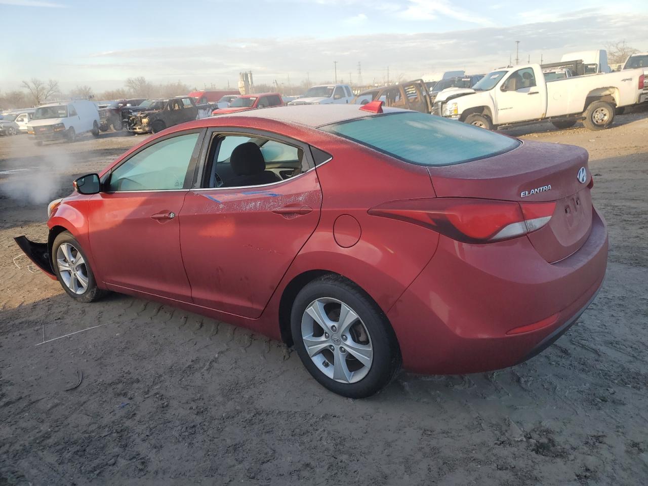 2016 Hyundai Elantra VIN 5NPDH4AEXGH669580 Copart auction photo, front end / undercarriage damage thumbnail 2