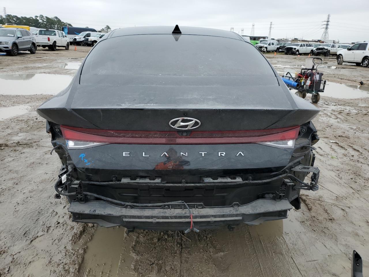 2023 Hyundai Elantra VIN KMHLM4AGXPU439001 Copart auction photo, rear end / side damage thumbnail 6