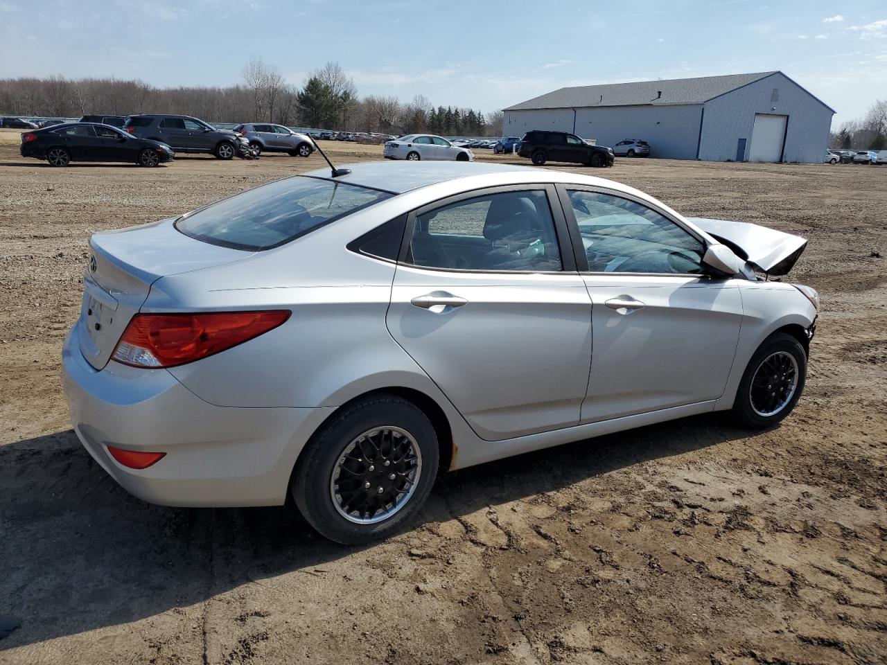 2014 Hyundai Accent VIN KMHCT4AE5EU773404 Copart auction photo, front end damage thumbnail 3