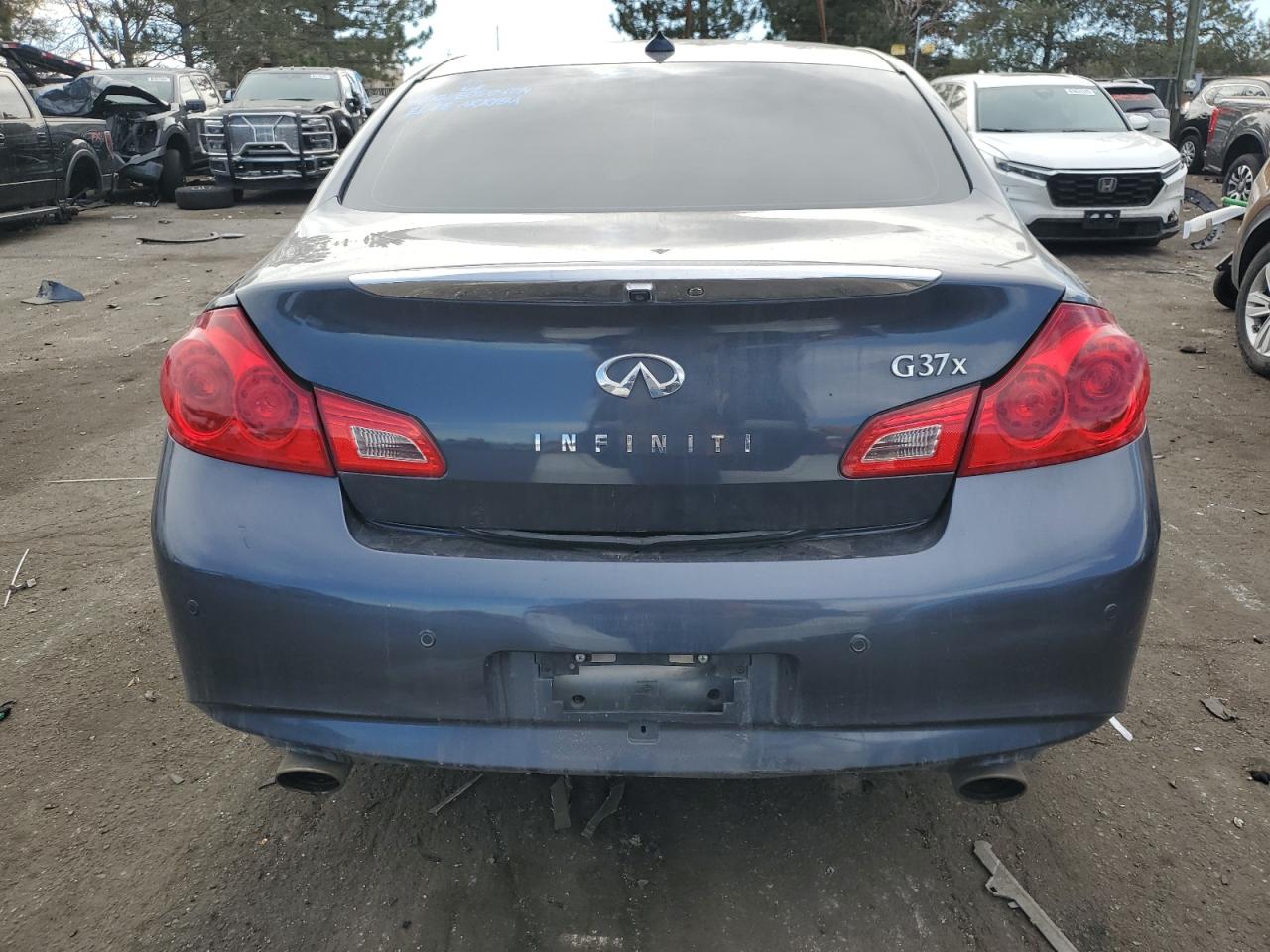 2012 Infiniti G VIN JN1CV6AR0CM970882 Copart auction photo, front end / rear end damage thumbnail 6